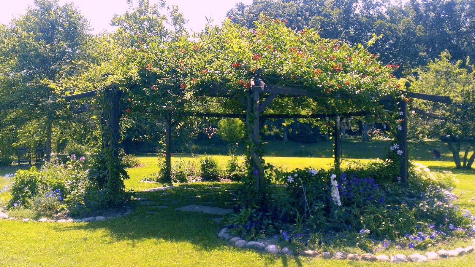 Lakeside view of Flowering Gazebo